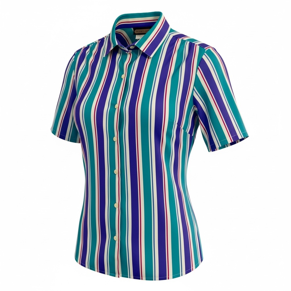 Colorful Striped Button Down Shirt
